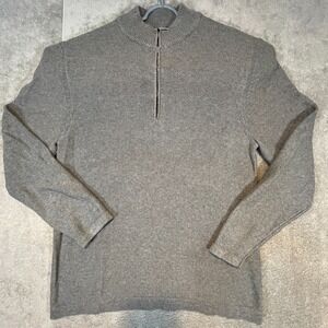 Men's Large Flag & Anthem Gray ¼-Zip Pullover Hero Solid Twill Rugged Casual Fit